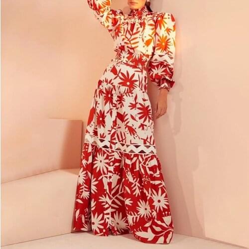 Two Pieces/ Set Women Clothes Set Dress Lantern Sleeves Retro Vintage Good Quality Lady Ball Gown Dress Suit 2 Pcs Vestidos