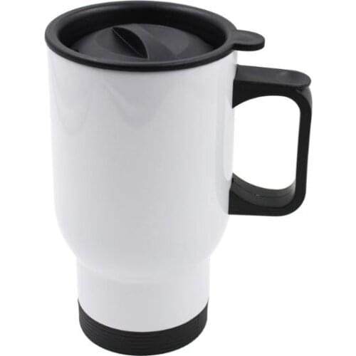 2020 New Stainless Steel White Travel Blank Sublimation Mug For Heat Press Printing 450ml Thermos Cup