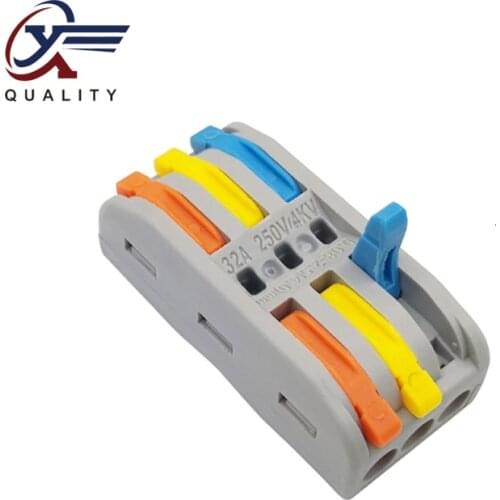 30/50/100PCS PCT-222 Electrical Wiring Terminal Household Wire Connectors Fast Terminals For Connection Of Wires Lamps SPL-3C