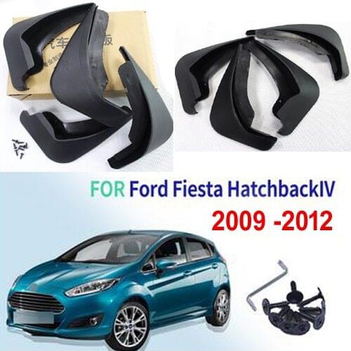 4Pcs Car Front Rear Mud Flaps Mudguards Fender Flares Splash Guards for Ford Fiesta Hatchback 2009-2012