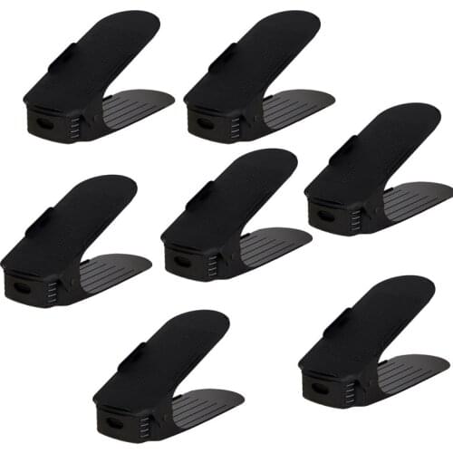 8/10pcs Adjustable Shoe Organizer Modern Double Shoe Rack Storage Space Saver Shoes Organizers Stand Shelf for Living Room