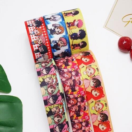 Free shipping 3 Inch Cartoon Printed Grosgrain Ribbon Craft Supplier 52933