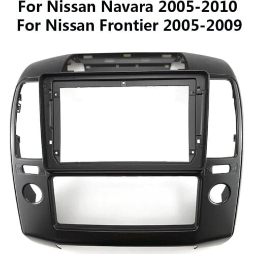 9" Big Screen 2 DIN Broadcast Auto Stereo Head Unit DVD Panel Frame For NISSAN NAVARA 2006 2007 2008 2009 2010 2011 2012