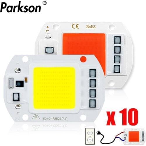 10Pcs/lot LED Chip Diode 110V 220V LED Lamp No Need Driver For Flood Light Spotlight LED Full Spectrum Plant growth Lamp chip