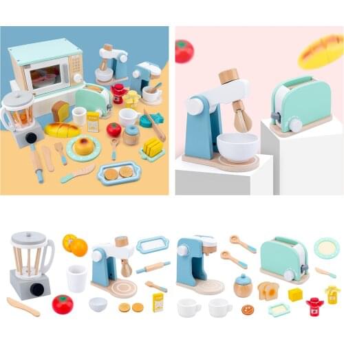 Wooden Kitchen Toy Interactive Early Learning Role Play Toy Kitchen Fun Game