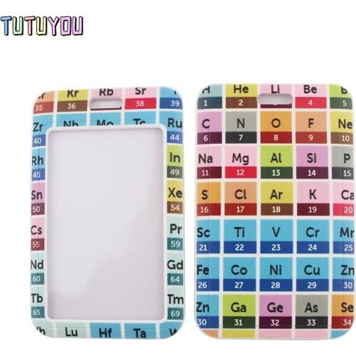 1pc PC2436 Chemical Periodic Table Bank Credit Card Holder Bus ID Name Work Card Holder For Student Staff Workers