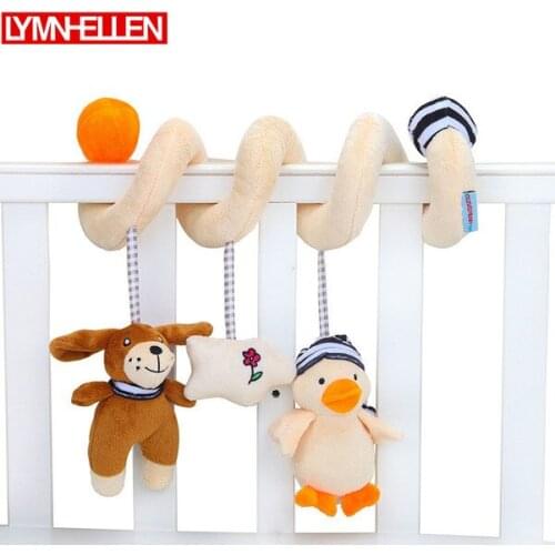 Puppy Duck Baby Plush Doll Bed Revolves Infant Toys Crib Around The Bed Stroller Playing Toy Lathe Hanging Rattles Mobile