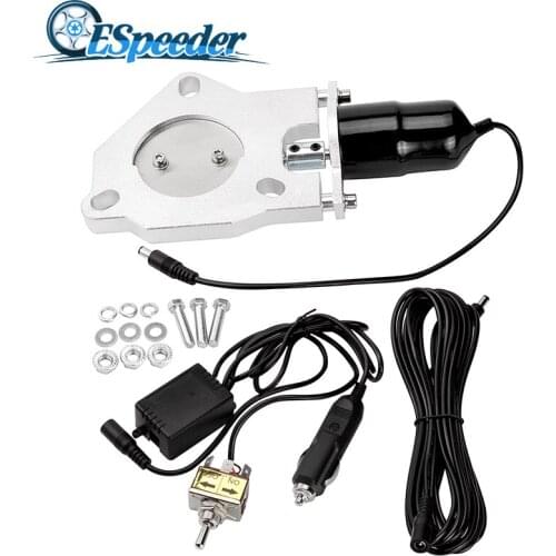 ESPEEDER 2.0"2.25"2.5"3.0" Exhaust Parts Stainless Steel Headers Electric Exhaust Cutout Cut Out Valve Kit With Manually Switch