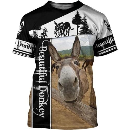 Beautiful Donkey Harajuku Shorts Sleeve Fashion 3D Printed Shorts Sleeves T-shirts Men for Women t shirts Drop shipping 03