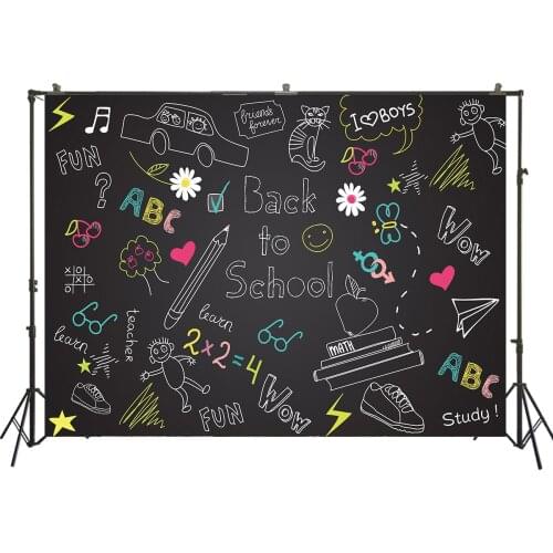 HUAYI Photography Backdrop Birthday Child Photoshoot Background Graduation Back to School Chalkboard Party Decor Backdrop W-2236