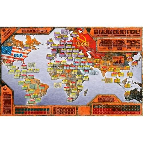 50X80CM Big Size World Map Playmat Twilight Struggle Playmat Fantasy Twilight Struggle , table playmat for Trading Cards