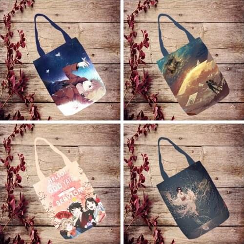 IVYYE Noragami Heart Fashion Anime Foldable Handbag Canvas Shopping Bag Casual Shoulder Bags Customized Tote Lady Girls New