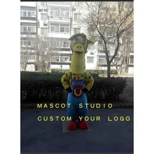 Giraffe Mascot Costume Suit Cosplay Party Fancy Dress Outfit Halloween Adults US