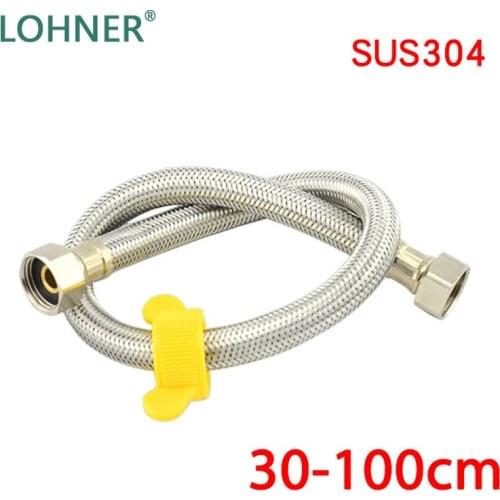 Lohner Factory Direct 304 Stainless Steel Wire Braided Pipe Explosion-Proof Inlet Pipe Double Pipe Faucet Inlet Pipe Hose