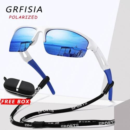 GRFISIA Fashion Men Sport Style Polarized Sunglasses Men Women High Quality Half Frame Sun Glasses Outdoor Lightweight Goggles