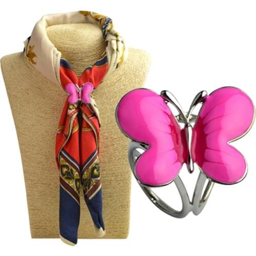 MZC Bijuterias Retro Butterfly Brooch Dual Scarf Clip For Women Rhinestone Borsche Broche Christmas Lapel Pins Scarf Accessories