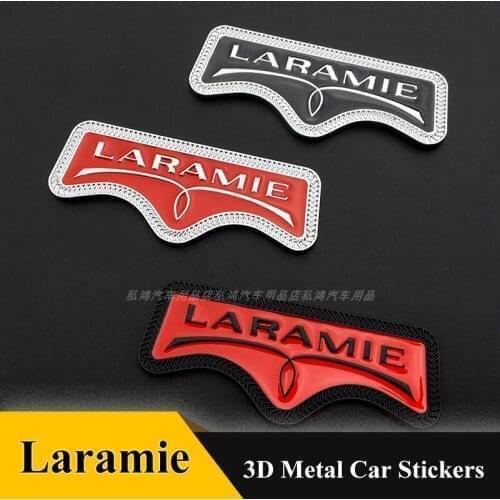 3D Metal Laramie Emblem Sticker Car Badge Grille Decal Chrome Car Styling For Dodge Charger Caliber Journey RAM Car Accessories
