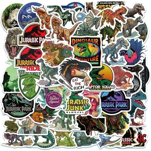 10/50PCS Jurassic Park Dinosaur Animals Graffiti Stickers For Furniture DIY Chair Toy Car Trunk Computer Motorcycle