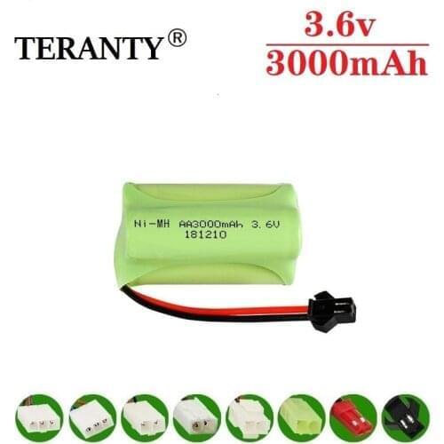 T Model ) 3.6v 3000mah NiMH Battery For Rc toy Car Tanks Trains Robot Boat Gun Ni-MH AA 2400mah 3.6v Rechargeable Battery 1Pcs