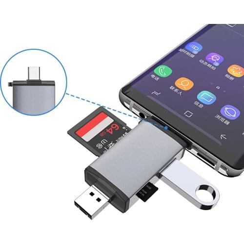 6 in 1 OTG Card Readers USB Type-C/MicroUSB/USB2.0/TF / SD Memory Card Card Readers For Computer Laptop Android phone
