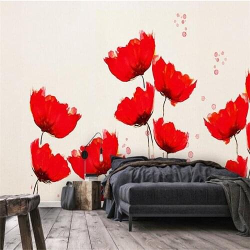 Custom 3 d Modern Wallpaper Desktop Hand Drown Photo Wallpaper Wall Murals Girl Room Living Room Decor Little Flower wallpapers