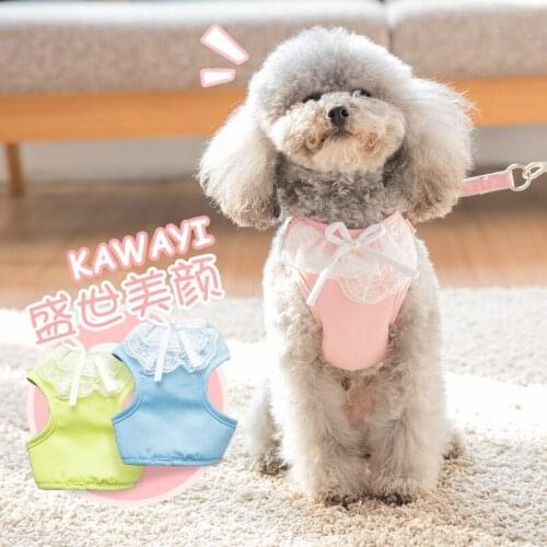 Dog Leash Lace Vest Dog Rope Teddy Bear Dog Chain Small Dog Medium Sized Dog Pet Goods