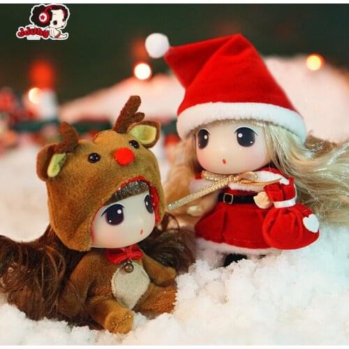 9cm Estartek Ddung Super Cute Merry Christmas Dolls Replaceable Clothes Doll Vinyl Figure for Fans Birthday Holiday Gift