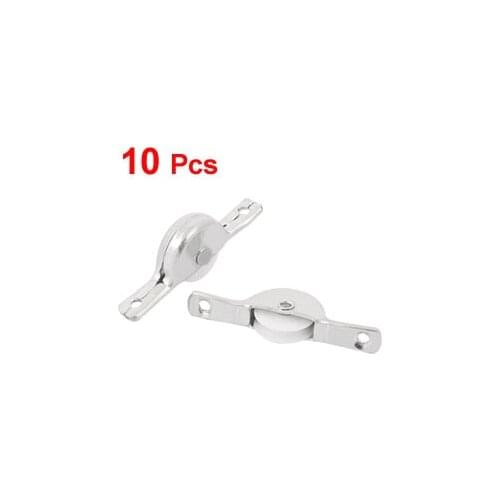 Uxcell Hot Sale Furniture Wardrobe Cupboard Closet Sliding Door Roller Wheel Silver Tone10pcs Sliding Gate rollers/wheels/pulley