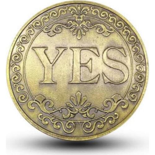 YES Or NO Commemorative Coin Gothic Lucky Coin Letter Coin Collection Decoration Crafts Vintage Souvenir Coins Non-currency Coin