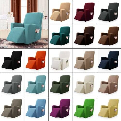 1-Piece Stretch Recliner Cover All-inclusive Solid Sofa Cover Simple Furniture Slipcover Armchair Couch Cushion Cover