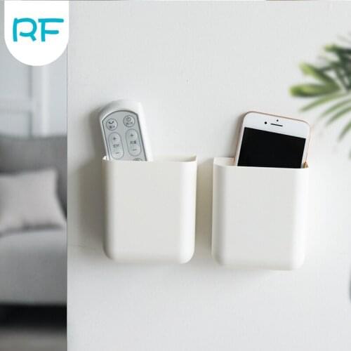 1Pcs Wall Mounted Organizer Storage Box Remote Control Air Conditioner Stand Holder Hotel Office Home Storage Organization R-F