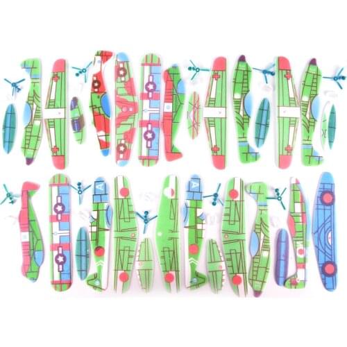ZTOYL Funny 10PCS/Set DIY Hand Throw Flying Glider Planes Foam Aeroplane Party Bag Fillers Children Kids Toys DIY Plane