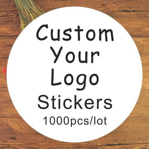 1000PCSCustom Printing Personalized Logo Label Stickers PVC Vinyl Paper PET PP Kraft Paper Seal Adhesive Sticker Labels Wedding