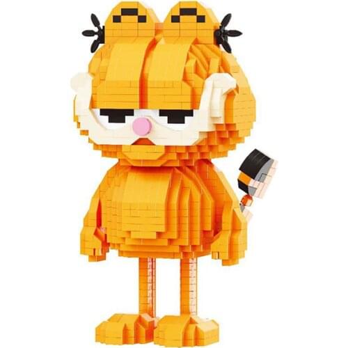 1032Pcs Pet Cat Building Blocks Cartoon Figures DIY Zoo Animals Educational Toys Micro Bricks Cute for Kids Adults