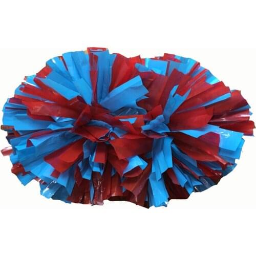 32CM Blue red Sports meet products (2pieces/lot) Cheers pompon with middle plastic handle Color can free combination