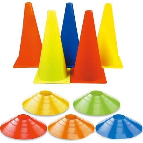 5Pcs/10Pcs Cones Marker Soccer Rugby Basketball Roller Marker Cup Football Sign Road Cone for Kids Adult Agility Training