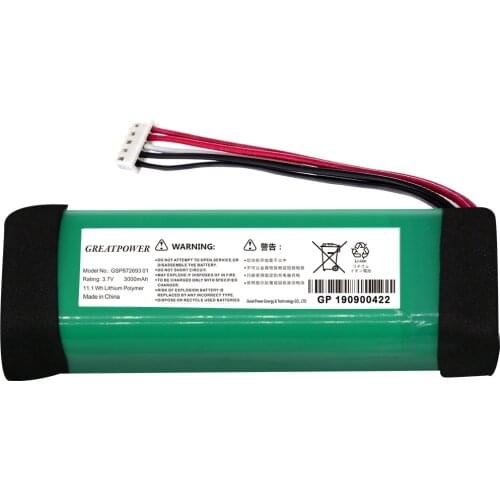 10pcs/lot GSP1029102A For JBL Charge 3 6000mAh Bluetooth Replacement Loud Lautsprecher Speaker Battery Batteria Bateria Accu