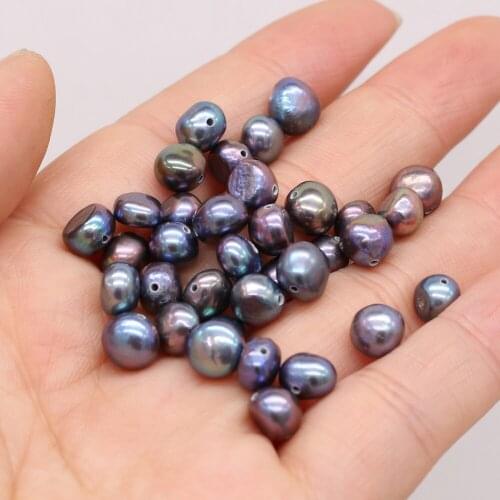 Genuine 100% Charm Pearl Loose Beads Black Natural Freshwater Pearls for Jewelry Making DIY Bracelet Necklace Accessories 20PC