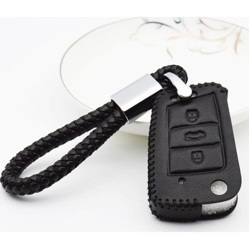 Car Key Cover Case For Seat Ibiza Leon Fr Altea Ateca Leon cupra 5f Mk3 Genuine Leather Key Ring Protection Shell Key Holder Bag