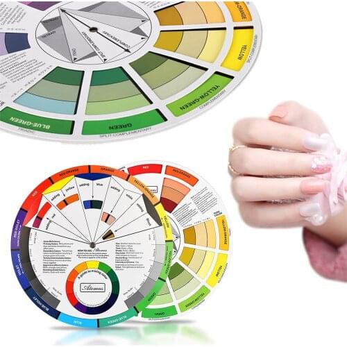 Color Wheel Ink Chart Turntable Permanent Makeup for Amateur Select Colour Mix Professional Tattoo Pigments Wheel Swatches