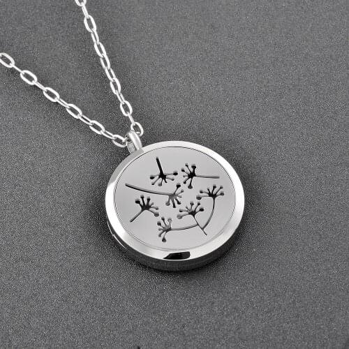 Ijp0180 (Free Pads) Top Women Delicate Colors Dandelion Perfume Essential Oil Diffuser Pendant Necklace