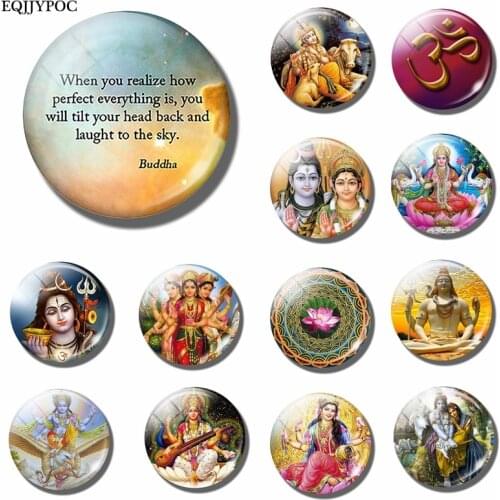 Hinduism Shiva Buddha Ganesha Fridge Magnet Refrigerator Sticker Magnetic God Durga Vishnu Lakshmi Amulet Om Yoga Home Decor