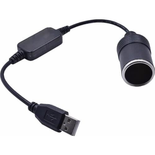 USB A Male to 12V Car Cigarette Lighter Socket Female Converter