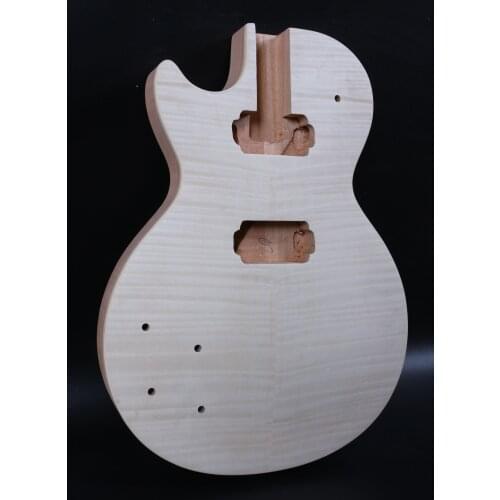 One left hand unfinished electric guitar body LP 1pcs mahogany made and maple top high quality