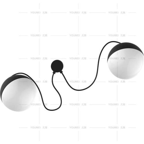 Northern Europe Creative Glass Ball Hotel Prototype Room Wall Lamp Living Room Art Machine Head Bedroom The Study Led Wall Light