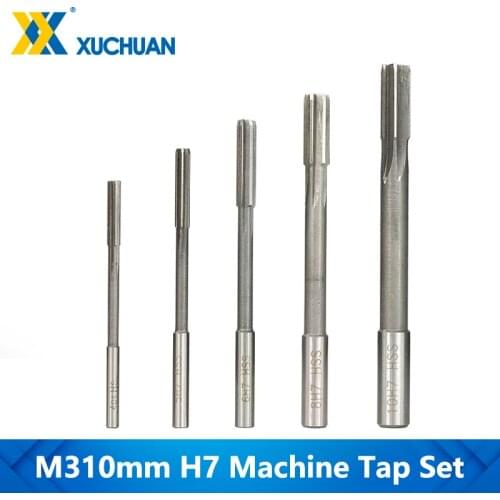 Chucking Reamer Set H7 Straight Shank 4pc High Speed Steel Machine Reamer Metal Cutter Tool Straight Shank Milling Reamer