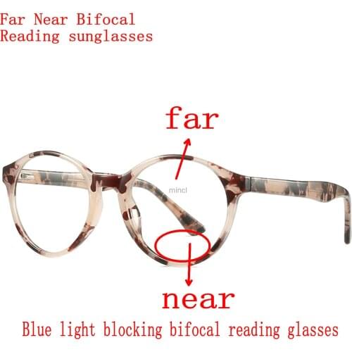 Outdoor Photochromic Bifocal Reading Glasses for Presbyopia Far&Near Sighted Eyeglasses Frame Vintage Style Diopters +1.0 NX