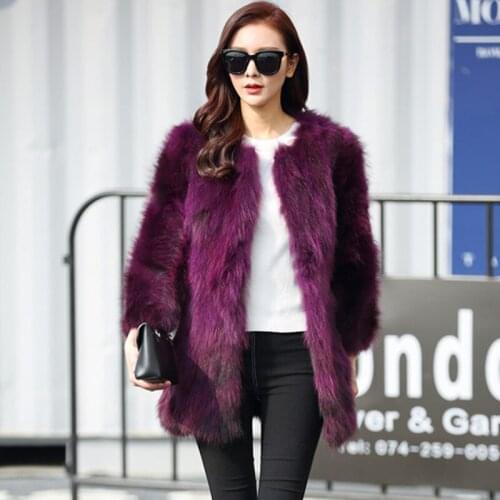 New Brand Winter Real Raccoon Coat Natural Fur Coats For Women Winter Best Fashion Furs Jackets Multicolor