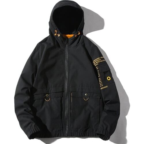 Elena Store New Fashion Mens Jackets Embroidered Print Casual Jacket Trend Brand Spring And Autumn Style High Collar Male