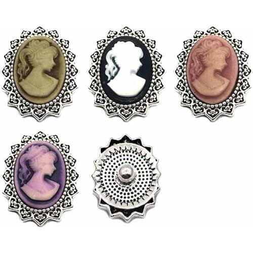 Wholesale metal Rhinestone Snap Buttons w206 flower Diy Jewelry fit 18mm Snap button Necklaces/Bracelets for women